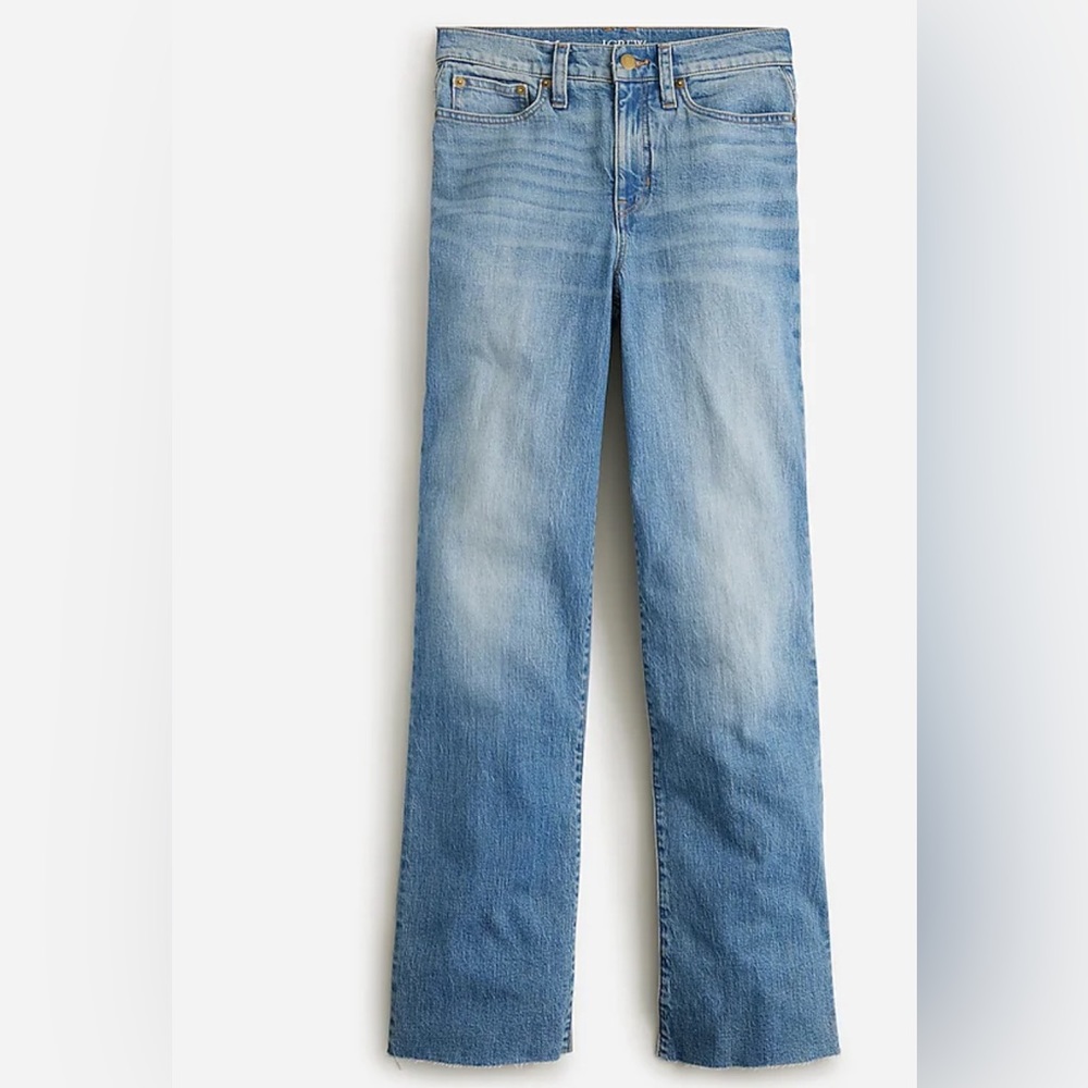 J Crew Full-length slim wide-leg jean in Tea Time wash
